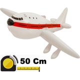 Opblaasbaar speelgoed vliegtuig 50 cm - Ter decoratie of speelvoertuig