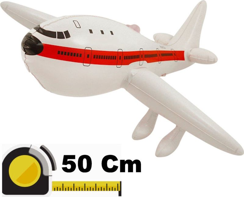 Opblaasbaar speelgoed vliegtuig 50 cm - Ter decoratie of speelvoertuig