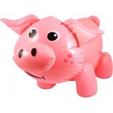 Boerderij thema opblaasbare varken roze 55 cm - Varken/big dieren feest decoratie/versiering