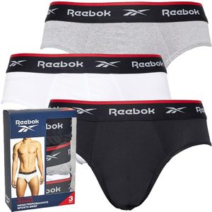 Reebok Heren Sports Brief WIGGINS - 3pk Zwart/Grijs Marl/Wit