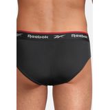 Reebok - Wiggins - Heren Slips - Zwart/Grijs Marl/Wit - 3pk, Vochtafvoerend, Lichtgewicht