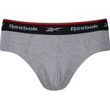 Reebok - Wiggins - Heren Slips - Zwart/Grijs Marl/Wit - 3pk, Vochtafvoerend, Lichtgewicht