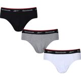 Reebok - Wiggins - Heren Slips - Zwart/Grijs Marl/Wit - 3pk, Vochtafvoerend, Lichtgewicht