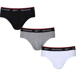 Reebok - Boxershorts - Zwart, Wit, Grijs - Katoen, Stretch - 3 Stuks