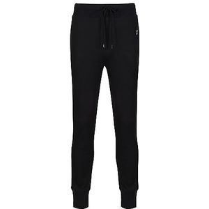 DKNY Heren Zwarte Wafel Lounge Broek Standaard Fit Loungewear met Zijzakken Joggingbroek, Zwart, S