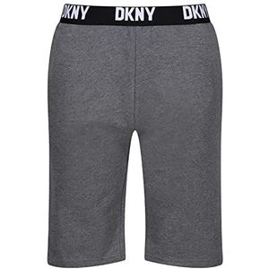 DKNY DKNY Lounge herenshorts in antracietgrijs, loungewear design met merkriem, 100% katoen, casual shorts voor heren, Houtskool