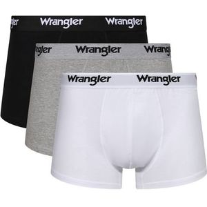 Wrangler Boxershorts voor heren in zwart/wit/grijs, Zwart/Wit/Grijs Marl, S