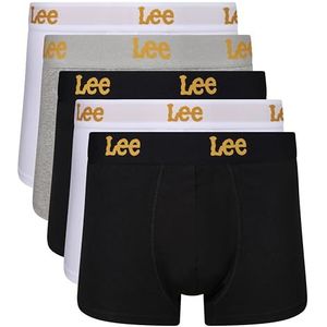 Lee Boxershorts voor heren in zwart/wit/grijs | Soft Touch katoenen boxershorts, Zwart/Wit/Grijs, S