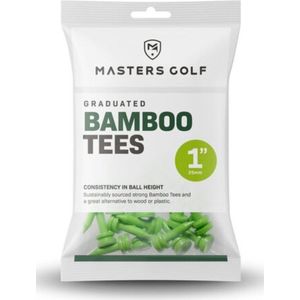 Masters plastic golftees graduated lime 25mm - 1 inch (35 stuks)
