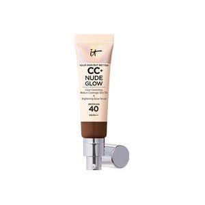 IT Cosmetics CC+ and Nude Glow Lightweight Foundation and Glow Serum with SPF40 32ml (Various Shades) - Deep Honey