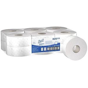 Scott Essential 8615 Jumbo toiletpapier 2400 m, 2-laags, wit
