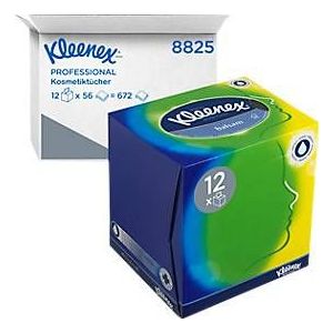 Tissue Kleenex kubus 3-laags 56stuks wit