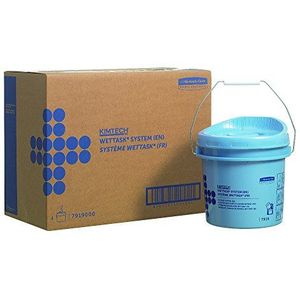 Doekjesdispenser Kimtech® Wettask™, voor rollen, luchtdicht, 4 stuks, blauw