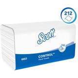 Handdoek Scott  i-vouw 1-laags 21.5x31.5cm wit 15x212stuks 6663