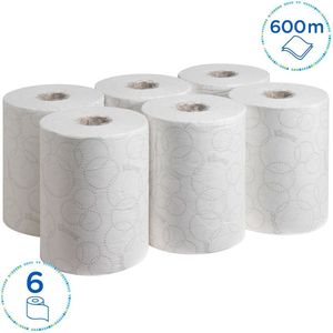 Kleenex® Roll paper towels Ultra Slimroll 6781, 2-laags, 6 rollen á 100 m, wit