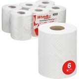 WypAll L10 Voedsel & Hygiëne Afveegpapier 6222-1 laags stomerij doekjes - 6 witte Centrefeed Rolls x 430 papieren doekjes (2.580 totaal)