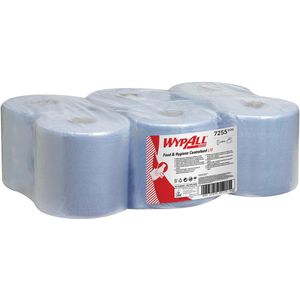 Poetsrol WypAll L10 1-laags 19,5x304m 800vel blauw 7255