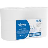 Kleenex, 8570 toiletpapierrol, standaard, 2 dik, wit, 6 rollen met 500 vellen