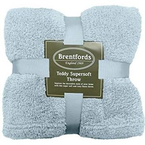 Brentfords Teddy fleece deken grote sprei pluche super zachte warme sofa sprei, eendenei - 150 x 200 cm