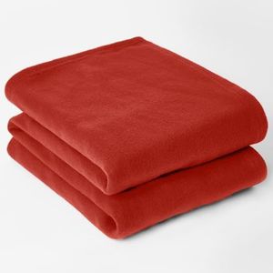 Dreamscene Warme en zachte fleecedeken voor slaapbank, 120 x 150 cm, rood