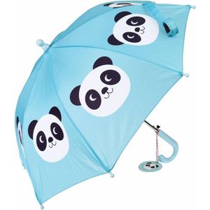 Rex London Paraplu Miko de Panda - Blauwe Kinderparaplu met leuke pandabeer