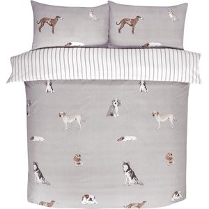 So Soft dekbedovertrek Paws & Tails - microvezel - 1-persoons - 135x200 + 50x75cm