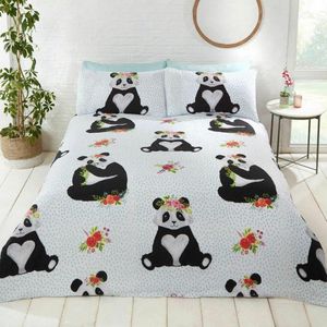 Rapport Home Rapport Panda Fun-Filled, dekbedovertrekset, katoen, multi,2-delig, afmetingen: eenpersoons-135cm x 200cm