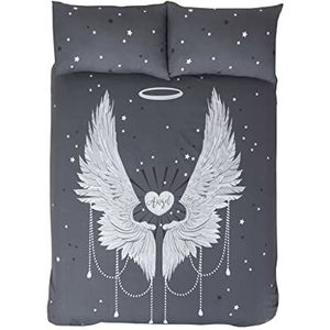 Rapport Home Rapport Bedding Angel Wings beddengoedset, engelenvleugels, katoen, voor eenpersoonsbed, grijs