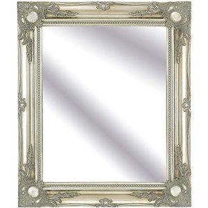 FRAMES BY POST Grote wandspiegel met lijst van zilver 76 x 66 cm in antiek design in shabby chic-stijl, 76 x 66 cm