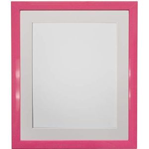 FRAMES DOOR POST 0.75 Inch Roze Foto Frame met Ivoor Mount 7 x 5 Beeldgrootte 5 x 3.5 Inch Kunststof Glas