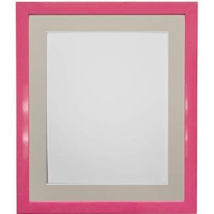 FRAMES BY POST 1,9 cm fotolijst in roze met lichtgrijs A4-frame, beeldformaat 25,4 x 15,2 cm