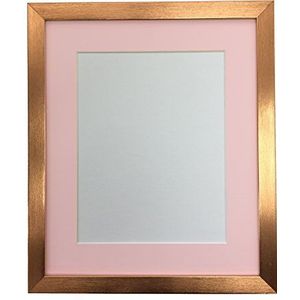 FRAMES DOOR POST 0.75 Inch Brons Foto Frame Met Roze Bevestiging 12 x 10 Beeldgrootte 9 x 7 Inch Kunststof Glas