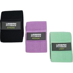 Urban Fitness Weerstandsbanden Rubber Zwart/paars/groen 3 Stuks