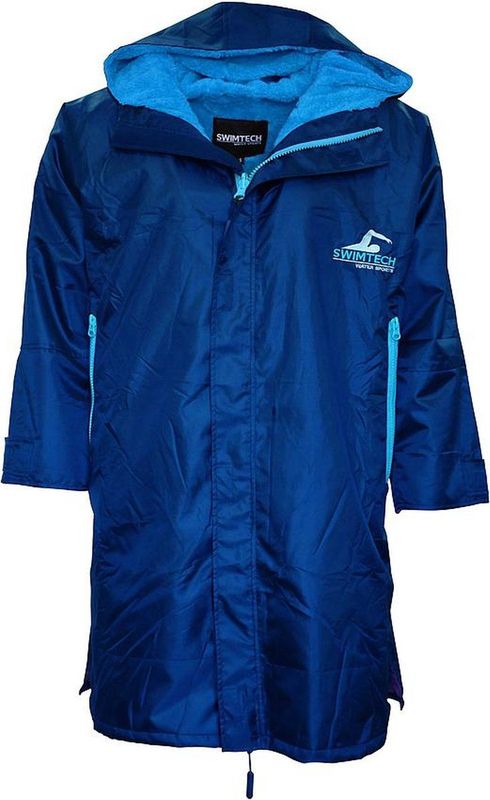 SwimTech - Parka Badjas - Navy/Blauw - Waterdicht en Warm