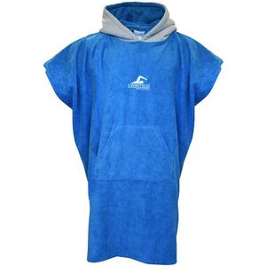 SwimTech - Poncho Microfibre Junior - Blauw/Grijs - Kinderbadponcho