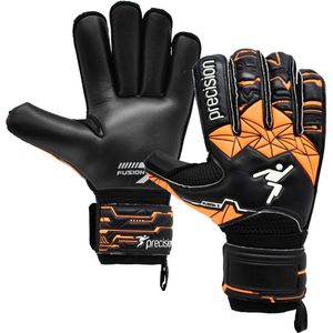 Precision Training Fusion X Roll Finger Protect Professionele Voetbal Keepershandschoenen voor volwassenen, zwart, 11