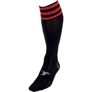 Precision - Voetbalsokken Pro - Unisex - Zwart/Rood - Nylon