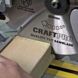 Trend CraftPro crosscutting TCT-cirkelzaagblad met negatieve haaksnede, 216 mm diameter x 60 tanden x 30 mm asgat, wolfraamcarbide getipt, CSB/CC21660