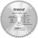 Trend CraftPro crosscutting TCT-cirkelzaagblad met negatieve haaksnede, 305 mm diameter x 60 tanden x 30 mm asgat, wolfraamcarbide getipt, CSB/CC30560