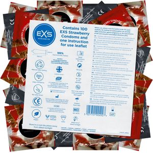 Exs Condooms - Aardbeien condooms - 100 stuks