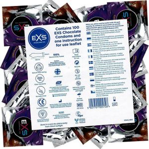 EXS - Hot Chocolate - Chocoladesmaak Condooms - Zwart - 100 Stuks