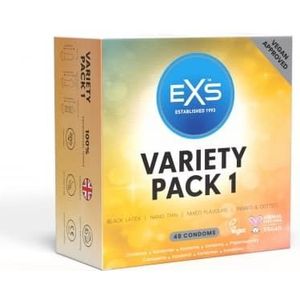 EXS assortimentsverpakking 1 - 48 condooms in diverse varianten