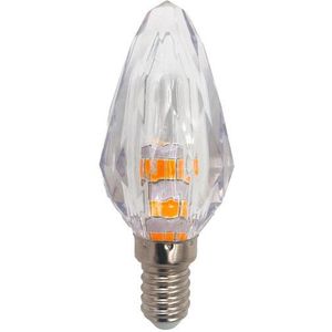 Firelamp Diamond E14+E27 led lamp 2W (transparant)