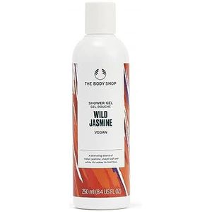 The Body Shop Wild Jasmine Veganistische douchegel, hydraterend en energetiserend, met de geur van Indiase jasmijn, vioolblaadjes en witte iris, 91% natuurlijke ingrediënten, 250 ml