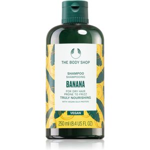 The Body Shop Banana Truly Nourishing Shampoo, anti-kroes, hydraterend, droog haar, veganistisch, 250 ml