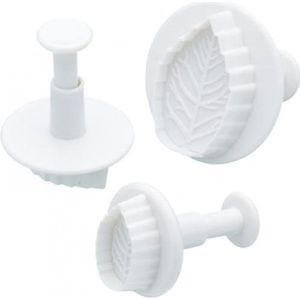 KitchenCraft Plunger cutter - set van 3 rozenbladeren - Sweetly Does It | Kitchen Craft