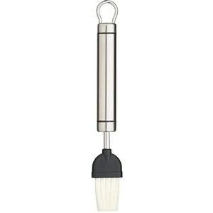 KitchenCraft Professional Gebakborstel van roestvrij staal met nylon borstelharen voor vergulden en gieten (20 cm)