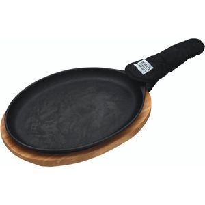 Kitchencraft Fajitapan 27,5 X 19 Cm Gietijzer Zwart 3-delig