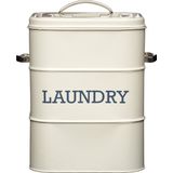 Wasmiddelen - Waspoeder Bewaardoos - Antieke Crèmetint - Staal - 3 kg Capaciteit