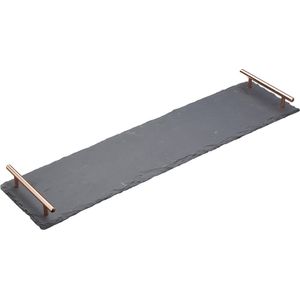 Artesà Serveerplank 60 X 15 X 3,5 Cm Leisteen Zwart/koper